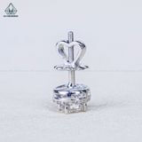  EX048 FULL MOIS 4-5-6mm Bông tai halo tròn 1 chiếc vỏ bông 