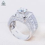  RMX075 7mm Nhẫn nam viền baguette 