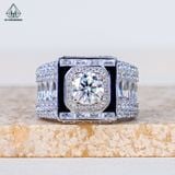  RMX075 7mm Nhẫn nam viền baguette 