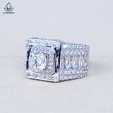  RMX075 7mm Nhẫn nam viền baguette 