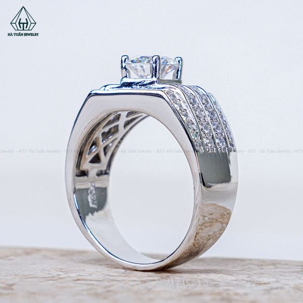  RMX159 7.5mm Nhẫn nam 4 hàng tấm 