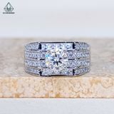  RMX159 7.5mm Nhẫn nam 4 hàng tấm 