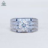  RMX159 7.5mm Nhẫn nam 4 hàng tấm 