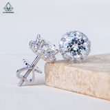  EX561 FULL MOIS 7mm Bông tai hoa 12 cánh 