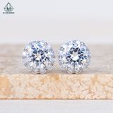  EX561 FULL MOIS 7mm Bông tai hoa 12 cánh 