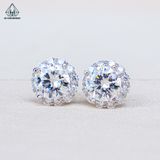  EX561 FULL MOIS 7mm Bông tai hoa 12 cánh 