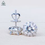  EX561 FULL MOIS 7mm Bông tai hoa 12 cánh 