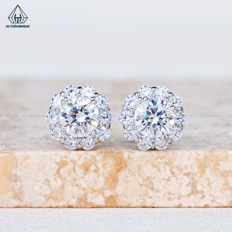 EX137 FULL MOIS 5mm Bông tai viền tấm hoa (Không giấy)