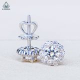  EX137 FULL MOIS 5mm Bông tai viền tấm hoa (không mã cạnh) 