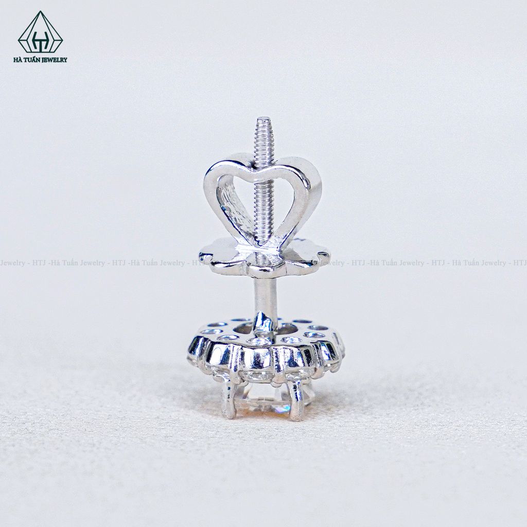 EX137 FULL MOIS 4mm Bông tai viền tấm hoa