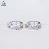  E127 Bông tai khoen móc máy 1 hàng đá 