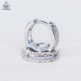  E127 Bông tai khoen móc máy 1 hàng đá 