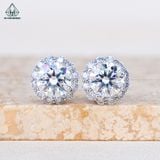  EX137 FULL MOIS 7mm Bông tai viền tấm hoa (không mã cạnh) 