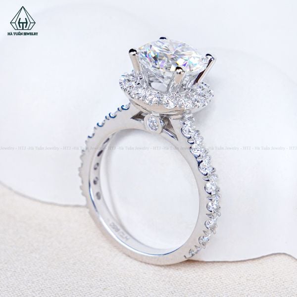  RX214 FULL MOIS 8mm Nhẫn nữ viền tròn 