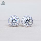  EX137 FULL MOIS 7mm Bông tai viền tấm hoa (không mã cạnh) 