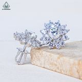  EX564 5mm Bông tai hoa đá 4 cánh nhọn 