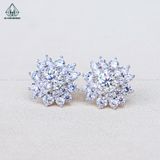  EX564 5mm Bông tai hoa đá 4 cánh nhọn 