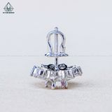  EX564 5mm Bông tai hoa đá 4 cánh nhọn 