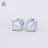  EX465 4mm Bông tai vuông 