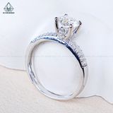  RX384 6.5mm Nhẫn nữ đai 2 hàng tấm 