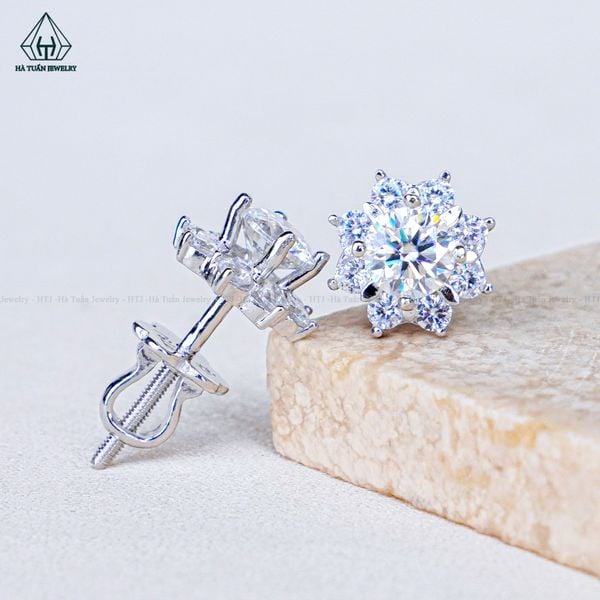  EX412 5mm Bông tai 8 cánh nhọn 