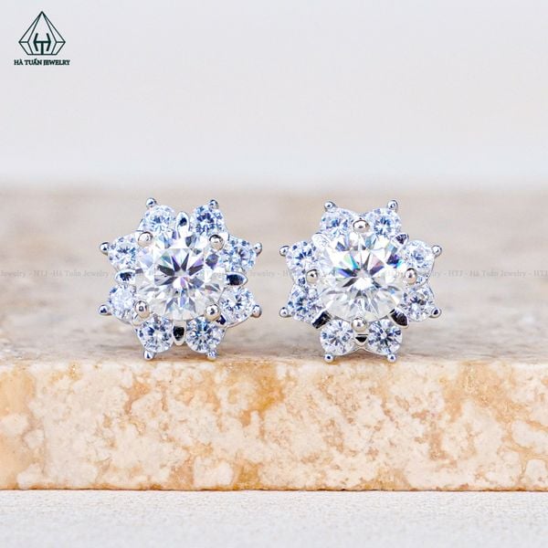  EX412 5mm Bông tai 8 cánh nhọn 