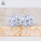  EX563 4mm Bông tai vuông nhọn 