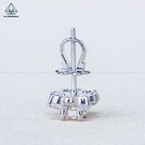  EX563 4mm Bông tai vuông nhọn 