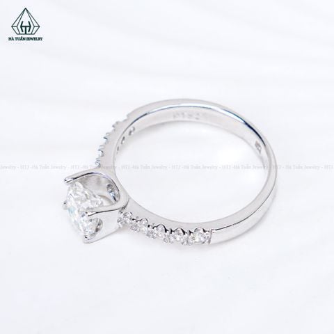 RX739 6mm Nhẫn nữ 4 chấu 1 hàng tấm