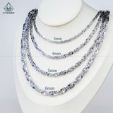  NCX038 6mm Dây chuyền vuông xoắn móc máy 