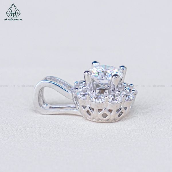  PX017 FULL MOIS 6.3mm Mặt dây hoa đá 