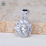  PX017 6.3mm Mặt dây hoa đá 