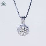  PX017 6.3mm Mặt dây hoa đá 