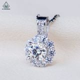  PX017 6.3mm Mặt dây hoa đá 