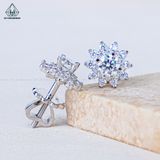  EX565 FULL MOIS 4mm Bông tai 10 cánh nhọn 