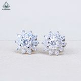  EX565 FULL MOIS 4mm Bông tai 10 cánh nhọn 