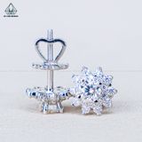  EX565 FULL MOIS 4mm Bông tai 10 cánh nhọn 