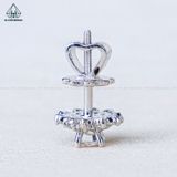  EX565 FULL MOIS 4mm Bông tai 10 cánh nhọn 