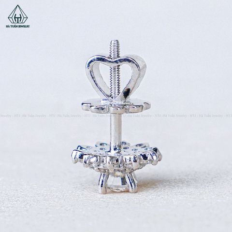 EX565 FULL MOIS 4mm Bông tai 10 cánh nhọn
