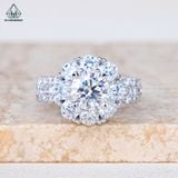  RX643 FULL MOIS 7mm Nhẫn nữ tròn 8 cánh 