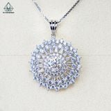  PX321 7.5mm Mặt dây chuyền tròn cánh nhọn 