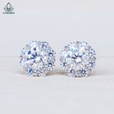  EX571 6.5mm Bông tai hoa đá 8 cánh 