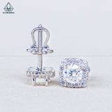  EX574 4.5mm Bông tai vuông 1 viền tấm 