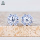  EX575 4.5mm Bông tai hoa 4 cánh 