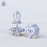  EX575 4.5mm Bông tai hoa 4 cánh 