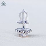  EX575 4.5mm Bông tai hoa 4 cánh 