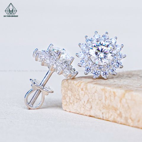 EX576 5.4mm Bông tai hoa đá nhọn