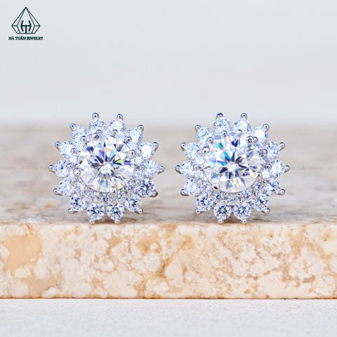 EX576 5.4mm Bông tai hoa đá nhọn