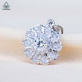  PX325 6mm Mặt dây chuyền hoa đá 10 cánh 