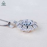  PX326 7.2mm Mặt dây hoa đá nhọn 12 cánh 